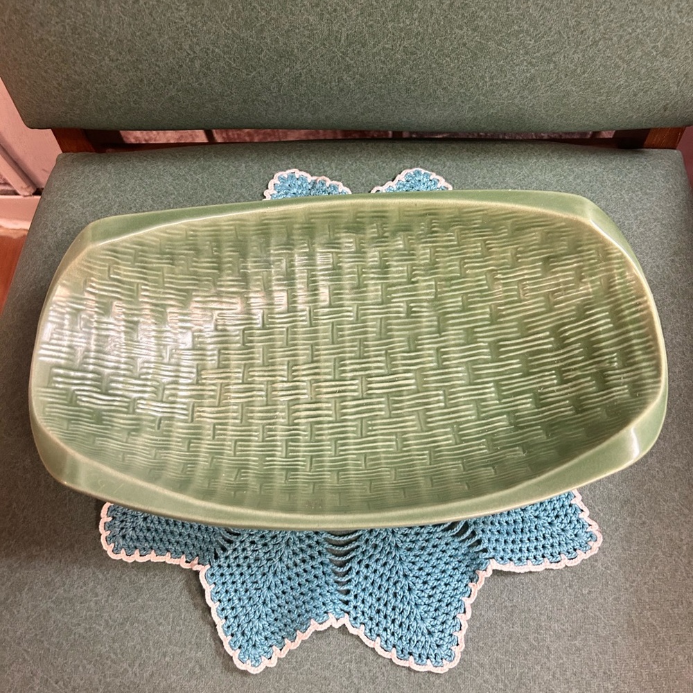 Redwing  home decor green woven bowl